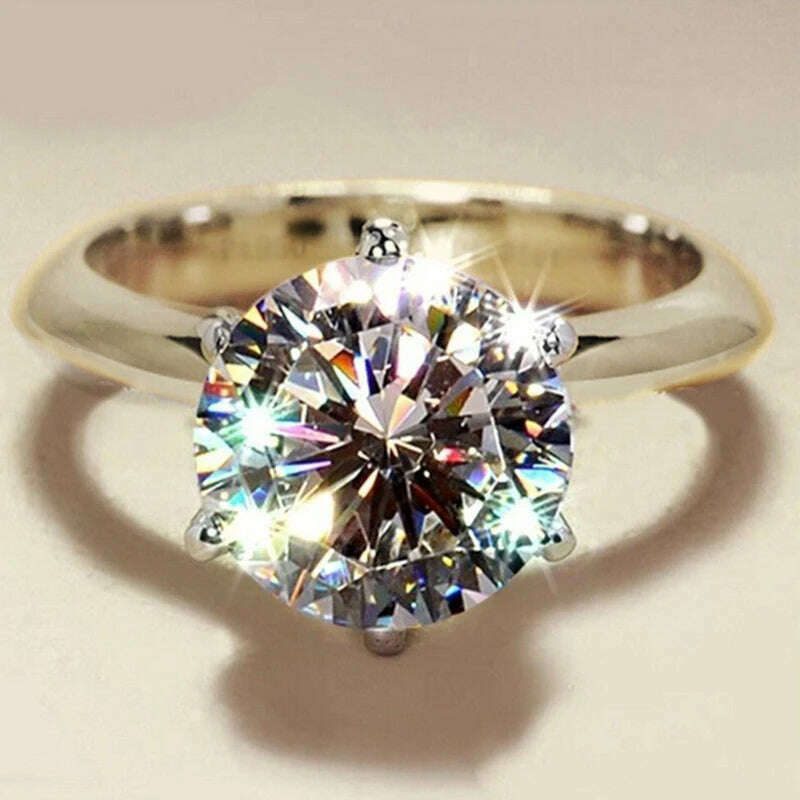 3ct Diamond Ring Solitaire Woman Silver 925 Yellow Gold Moissanite Ring Engagement Wedding 2ct moissanite Ring with Certificate - Image 10