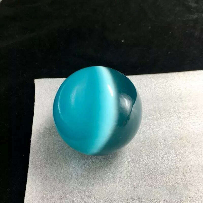 40mm Blue Cat's-eye Opal Natural Quartz Crystal Healing Stone Ball Sphere Decor - Image 5