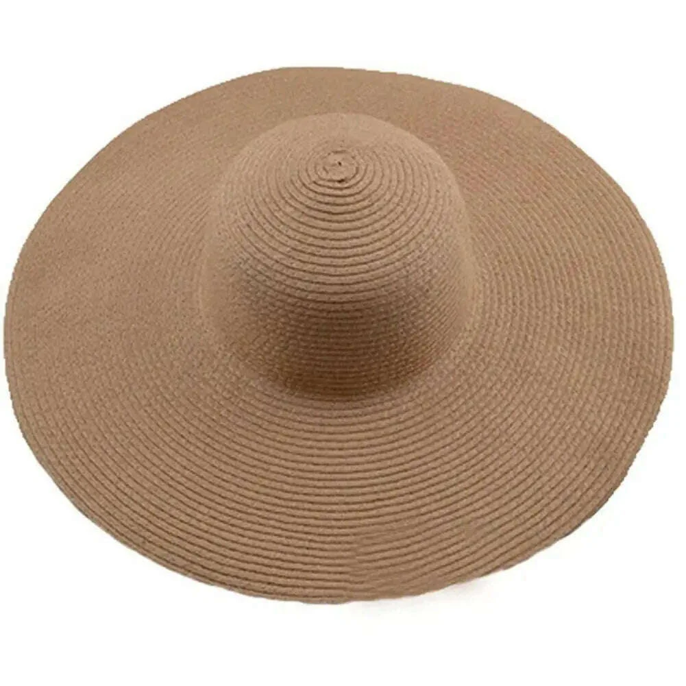 70cm Oversized Foldable Straw Hat Women Hat Super Big Wide Brim Sun Protection Summer Beach Hats Travel Vocation Ladies Cap - Image 17