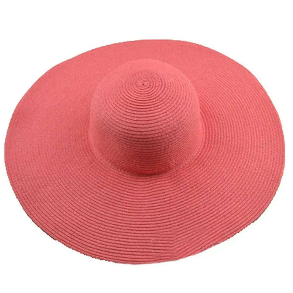 70cm Oversized Foldable Straw Hat Women Hat Super Big Wide Brim Sun Protection Summer Beach Hats Travel Vocation Ladies Cap - Image 18