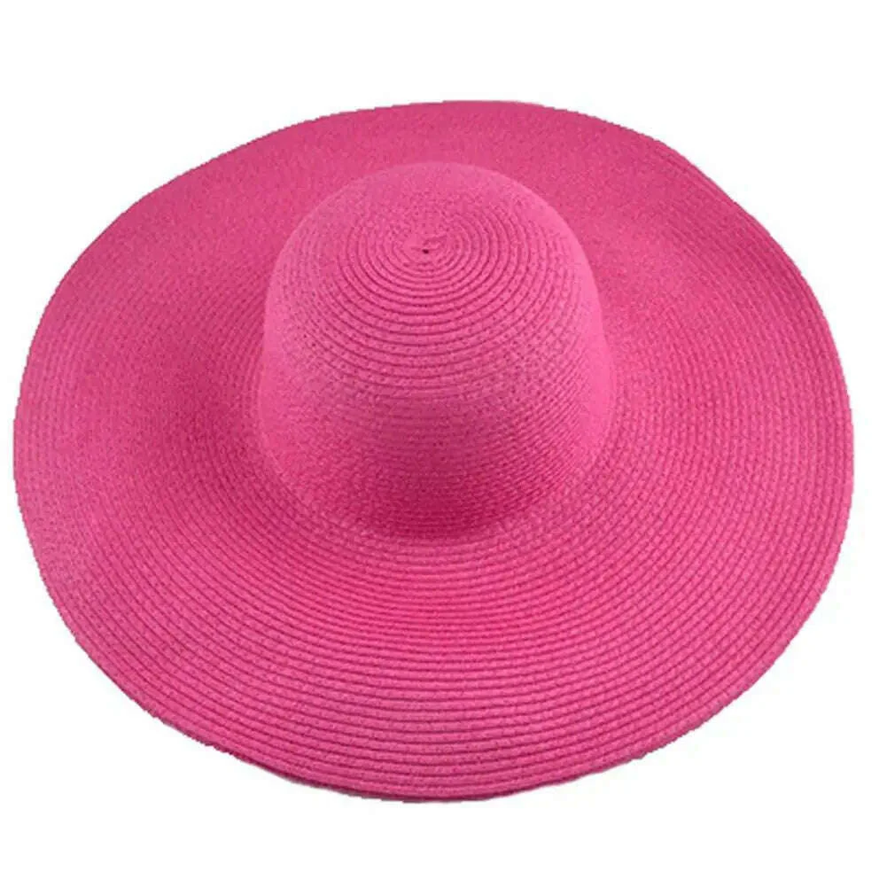 70cm Oversized Foldable Straw Hat Women Hat Super Big Wide Brim Sun Protection Summer Beach Hats Travel Vocation Ladies Cap - Image 3