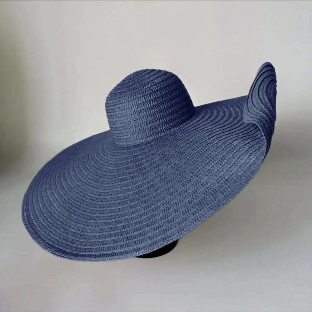 70cm Oversized Foldable Straw Hat Women Hat Super Big Wide Brim Sun Protection Summer Beach Hats Travel Vocation Ladies Cap - Image 6