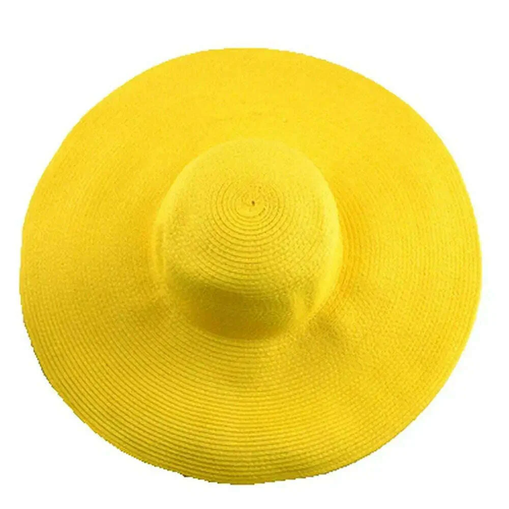 70cm Oversized Foldable Straw Hat Women Hat Super Big Wide Brim Sun Protection Summer Beach Hats Travel Vocation Ladies Cap - Image 7