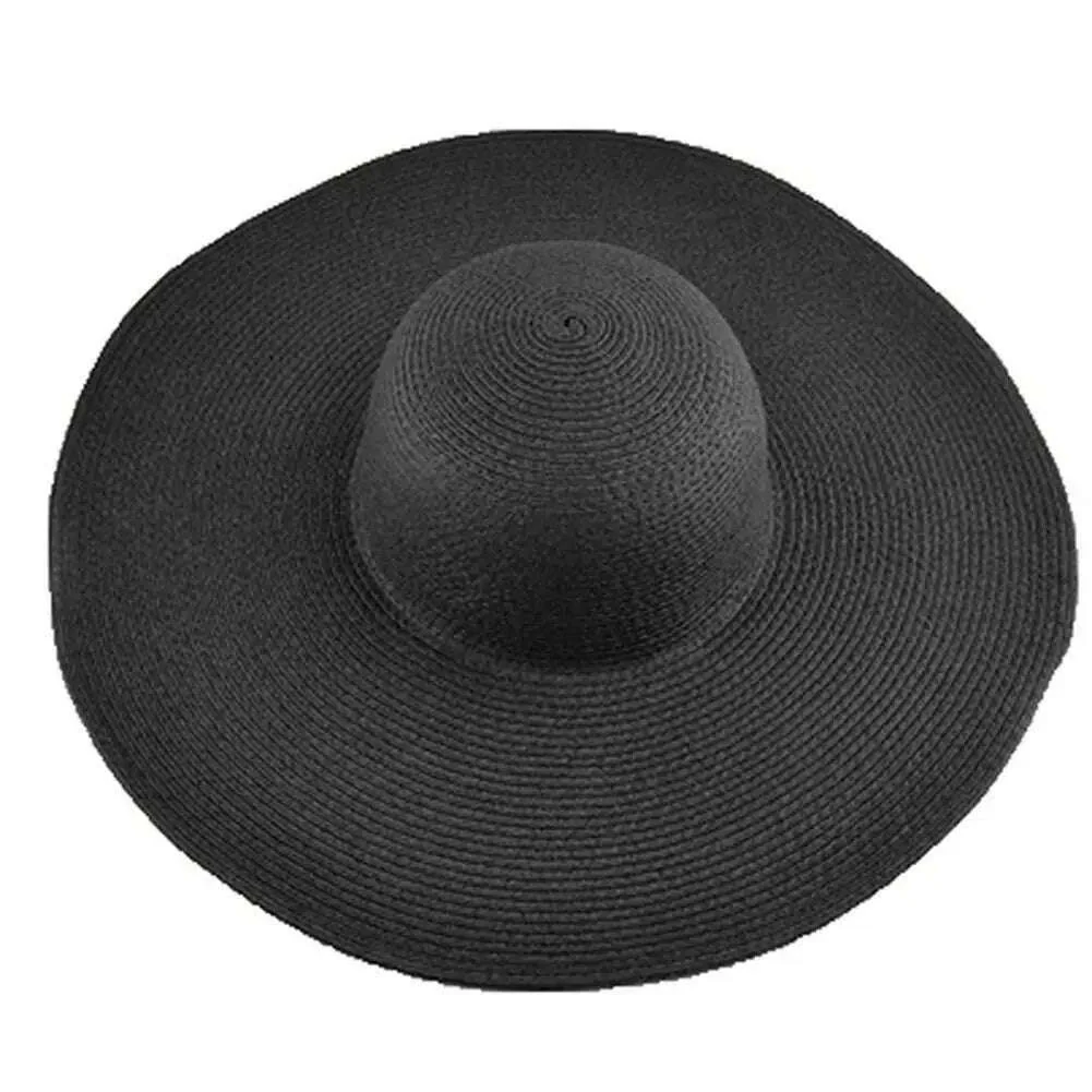 70cm Oversized Foldable Straw Hat Women Hat Super Big Wide Brim Sun Protection Summer Beach Hats Travel Vocation Ladies Cap - Image 8