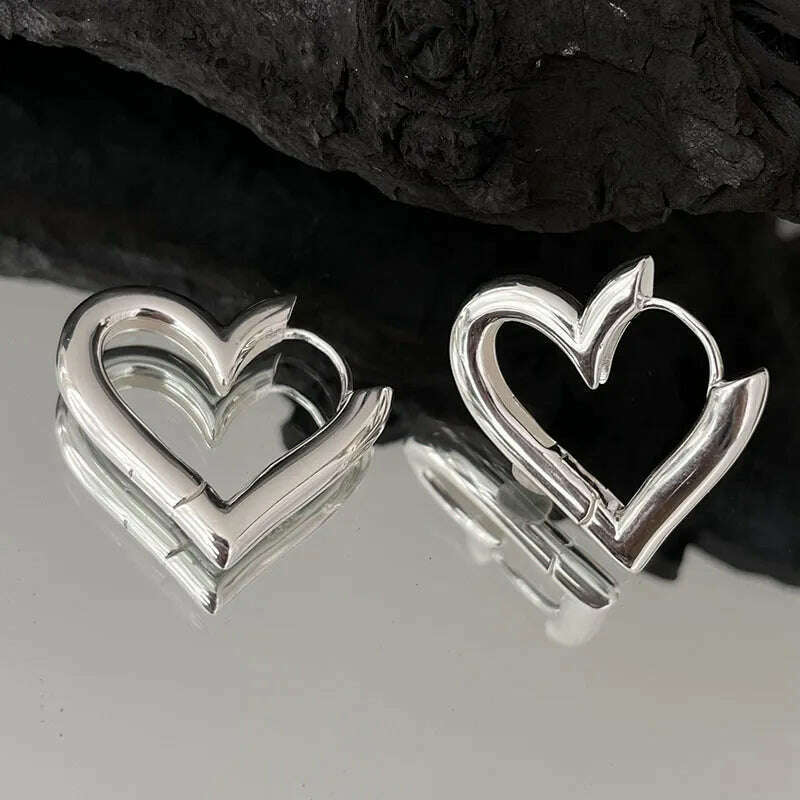 925 Sterling Silver Vintage Heart Earrings For Women Trendy Earring Jewelry Prevent Allergy Party Accessories G - Image 6