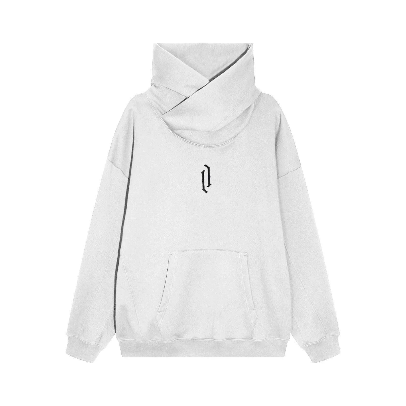 Autumn Winter High Collar Hoodie Pullover Loose Men Coat Tops Harajuku Hiphop Gothic Outwear Streetwear Fleece Hooded Sweatshirt - Image 9