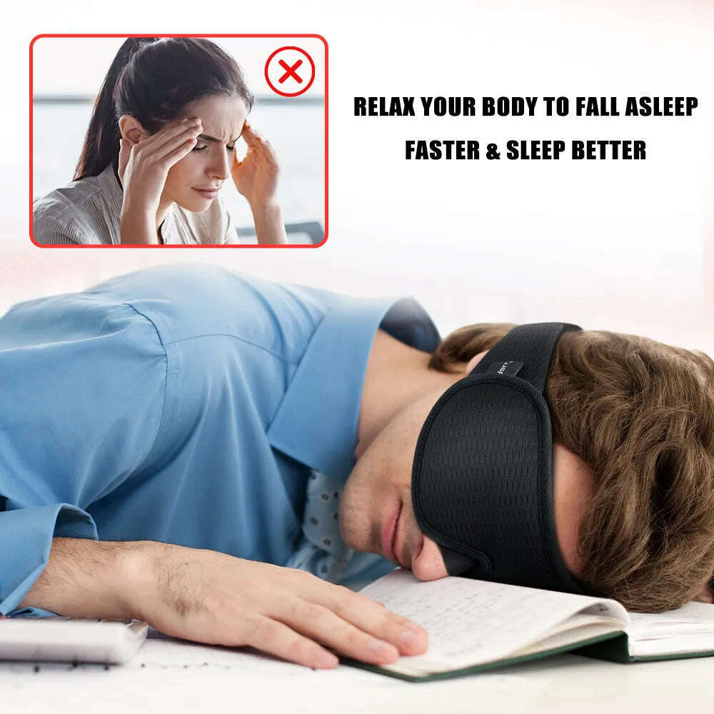 Blocking Light Sleeping Eye Mask Soft Padded Travel Shade Cover Rest Relax Sleeping Blindfold Eye Cover Sleep Mask Eyepatch - Image 11