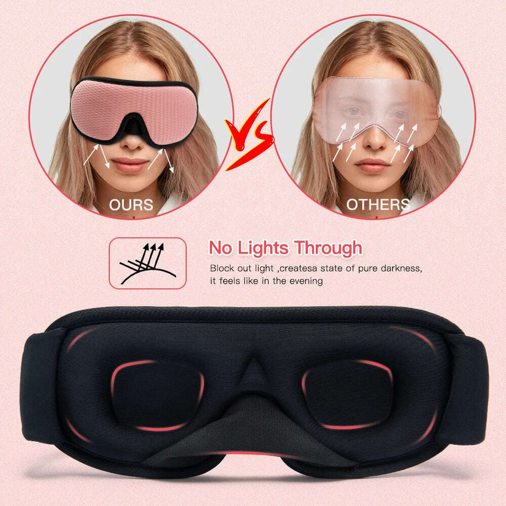 Blocking Light Sleeping Eye Mask Soft Padded Travel Shade Cover Rest Relax Sleeping Blindfold Eye Cover Sleep Mask Eyepatch - Image 12