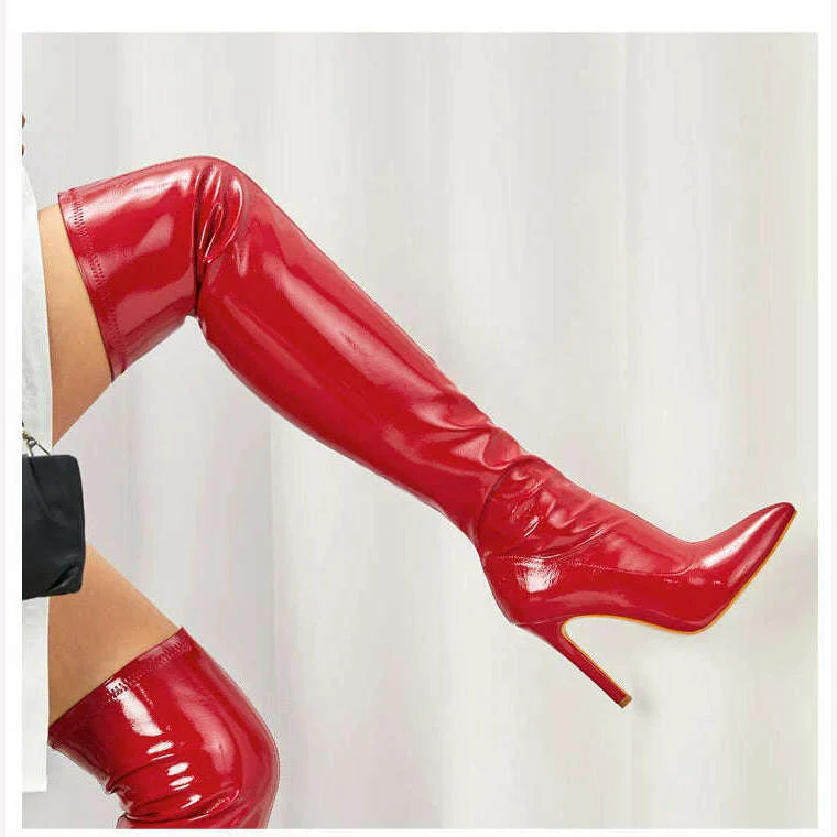 Eilyken Sexy Stiletto High Heels Women Over-the-Knee Boots Pointed Toe Strippers Ladies Shoes Pole Dancing Long Botas De Mujer - Image 19