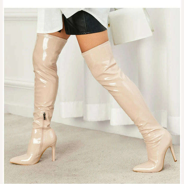 Eilyken Sexy Stiletto High Heels Women Over-the-Knee Boots Pointed Toe Strippers Ladies Shoes Pole Dancing Long Botas De Mujer - Image 20