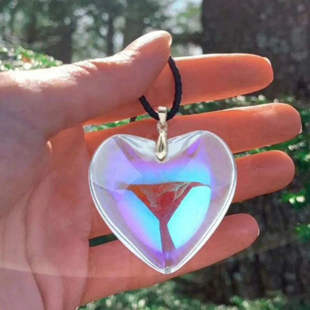 Heart Crystal Pendant Korean Red Heart Necklace Bright red Crystal Heart Charm Necklace Black Leather Rope 18 Inch Long Jewelry - Image 13