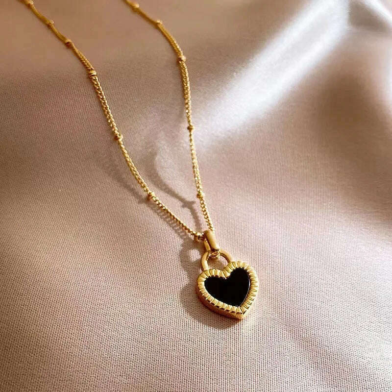 Heart Crystal Pendant Korean Red Heart Necklace Bright red Crystal Heart Charm Necklace Black Leather Rope 18 Inch Long Jewelry - Image 3