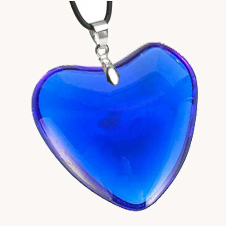 Heart Crystal Pendant Korean Red Heart Necklace Bright red Crystal Heart Charm Necklace Black Leather Rope 18 Inch Long Jewelry - Image 8
