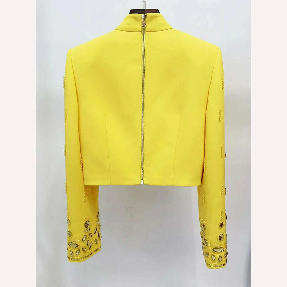 HIGH STREET Newest 2024 S/S Designer Runway Suit Set Women's Stand Collar Zip Back Cropped Tops Mini Skirt Set 2pcs - Image 10
