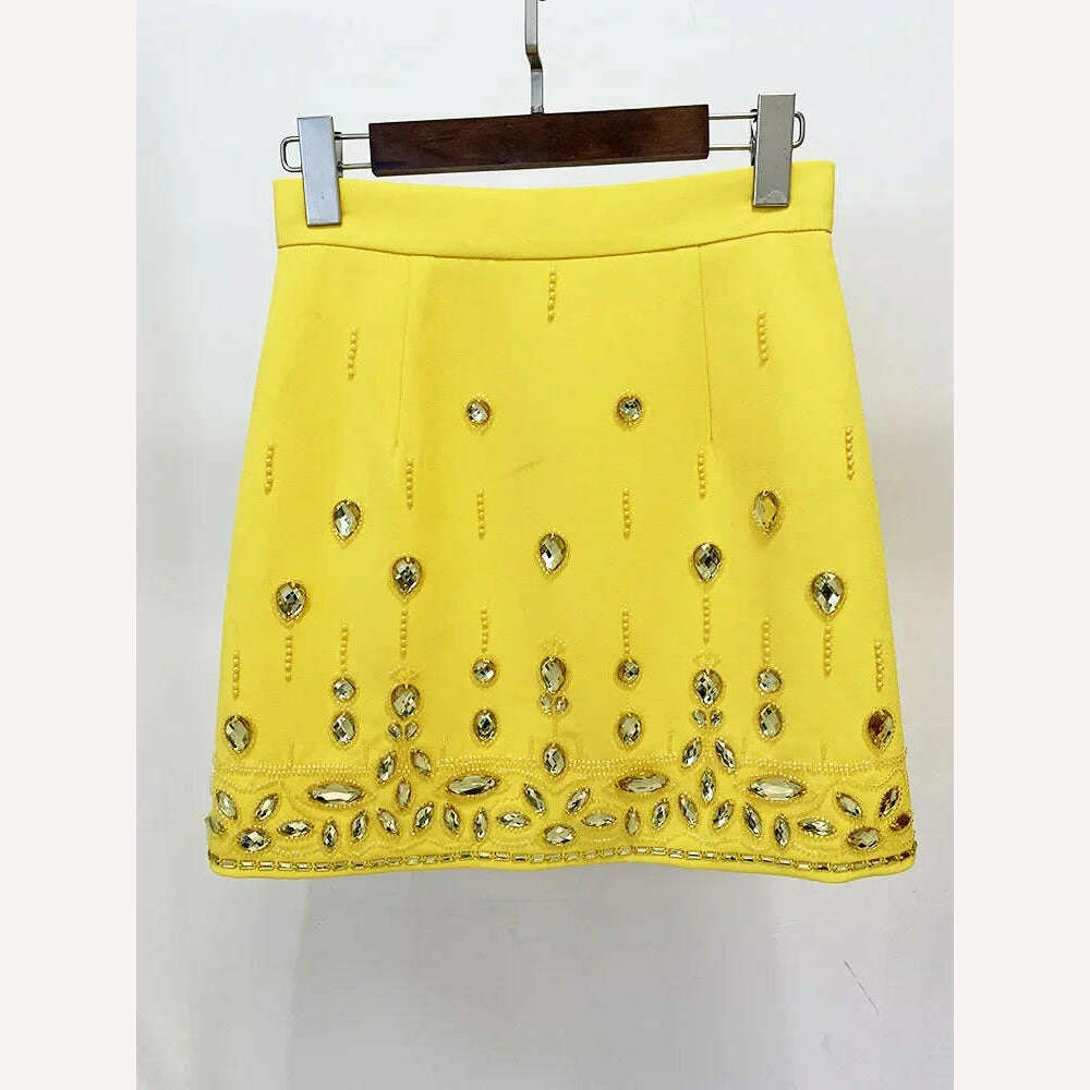 HIGH STREET Newest 2024 S/S Designer Runway Suit Set Women's Stand Collar Zip Back Cropped Tops Mini Skirt Set 2pcs - Image 15