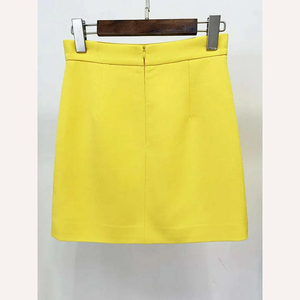HIGH STREET Newest 2024 S/S Designer Runway Suit Set Women's Stand Collar Zip Back Cropped Tops Mini Skirt Set 2pcs - Image 16