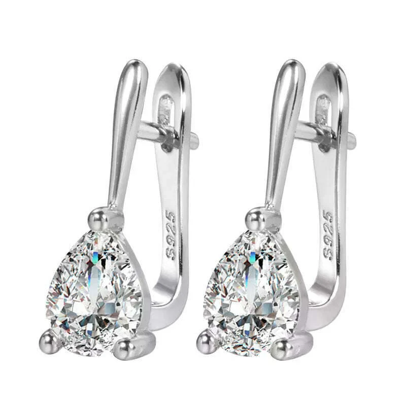 Kinel Luxury Bridal Wedding Stud Earrings Gold Silver Color Water Drop AAA Cubic Zirconia Earrings For Women Fasion Jewellery - Image 8