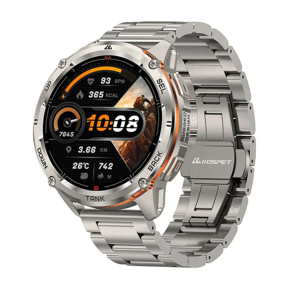 KOSPET TANK T3 Ultra 2 GPS Smart Watch For Men Smartwatch Compass Altimeter Barometric 5ATM IP69K Waterproof AMOLED Mens Watches - Image 6
