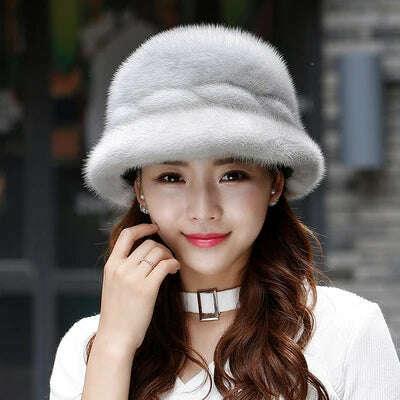 Mink Fur Hats Whole Mink Fur Cap Real Natural Mink Fur Ear Protection Fisherman Hat Female Fashion Warm Hat For Woman - Image 10