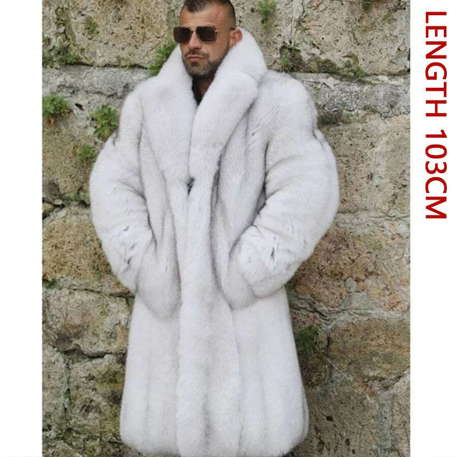 Natural Fox Fur Clothes Real Fox Fur Coat Winter Men Big Large Suit Collar Warm Thick Best Selling Styles - Image 13