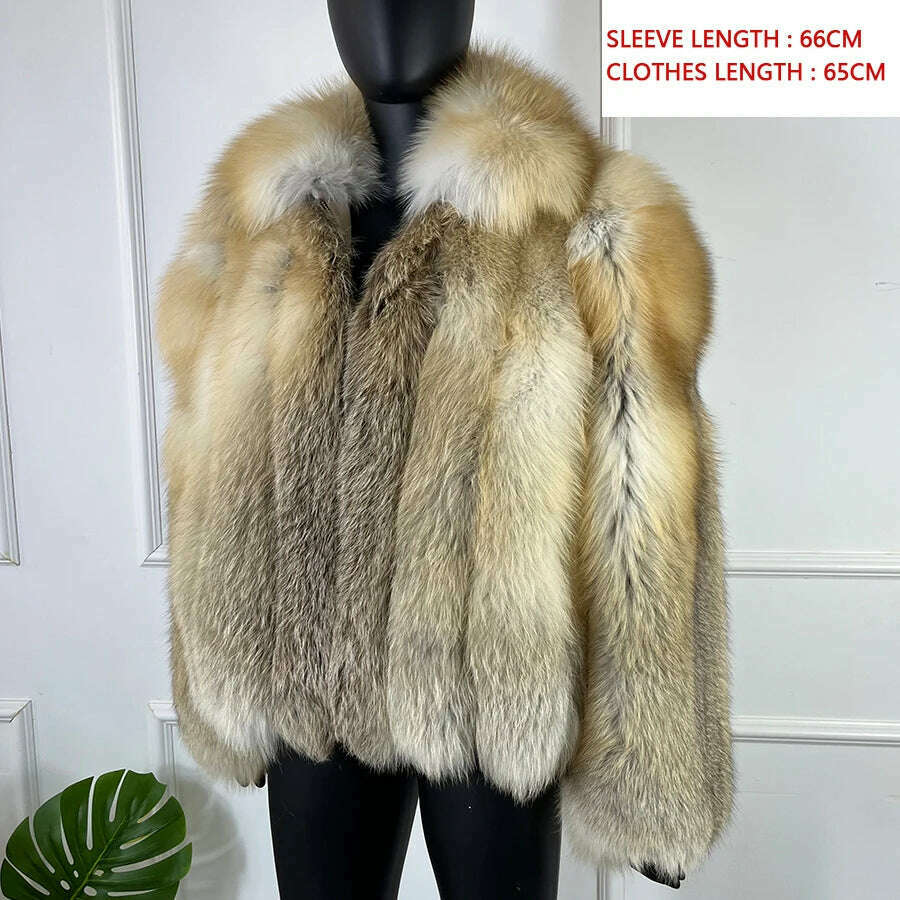 Natural Fox Fur Clothes Real Fox Fur Coat Winter Men Big Large Suit Collar Warm Thick Best Selling Styles - Image 14