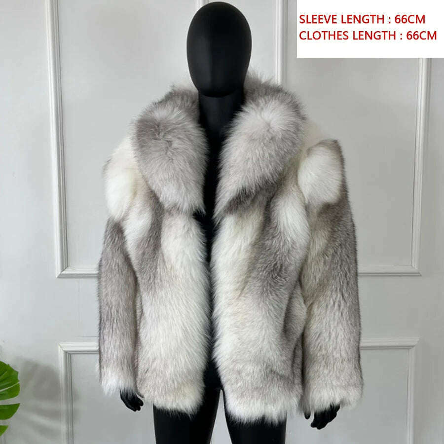 Natural Fox Fur Clothes Real Fox Fur Coat Winter Men Big Large Suit Collar Warm Thick Best Selling Styles - Image 24