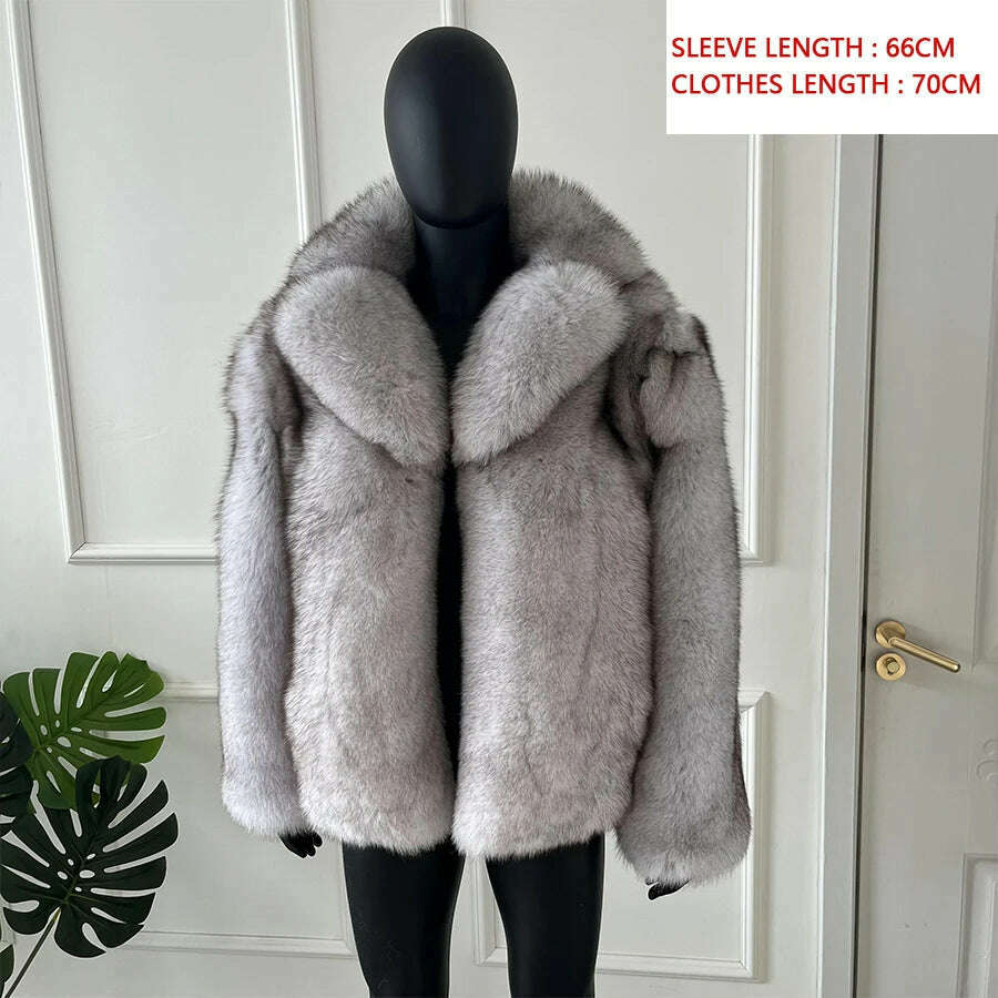 Natural Fox Fur Clothes Real Fox Fur Coat Winter Men Big Large Suit Collar Warm Thick Best Selling Styles - Image 6