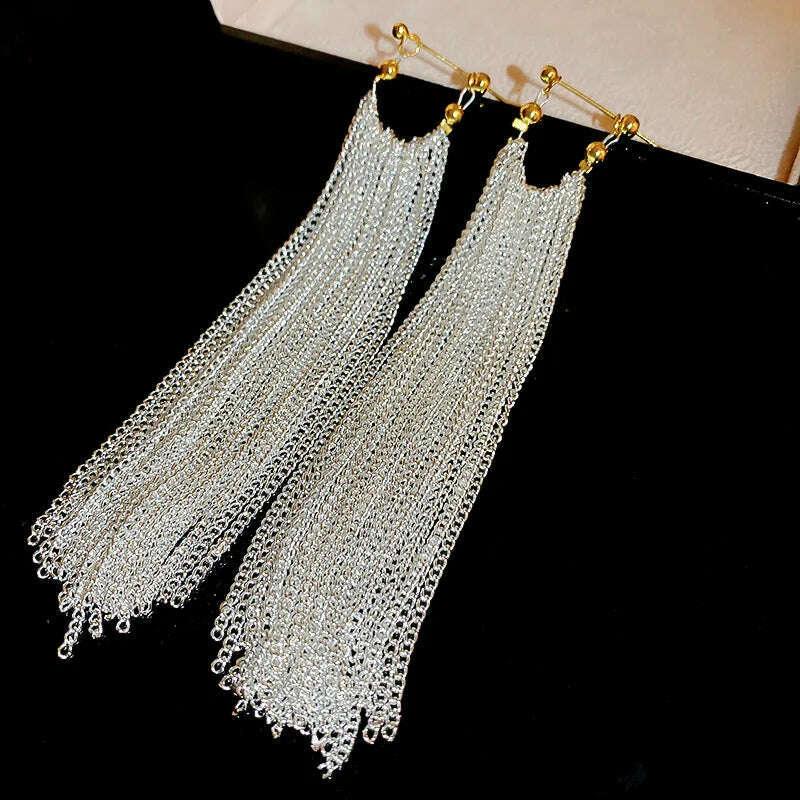 New Fashion Trend Unique Design Elegant Exquisite Long Tassel Earrings Female Jewelry Party Premium Gift Wholesale - Image 6