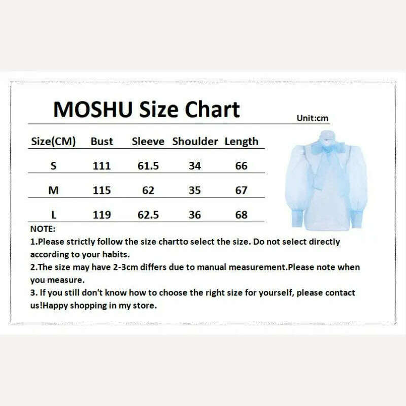 Perspective Mesh Shirts Women Elegant Puff Sleeve Bow Lace Up Blouses Office Ladies Fashion Solid Color Casual Loose Sexy Blouse - Image 6