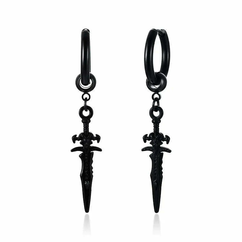 Stainless Steel Four Pointed North Star Huggie Hoops Earrings For Men Piercing Or No Piercing Cross Jewelry Gift For Her Him - Image 12