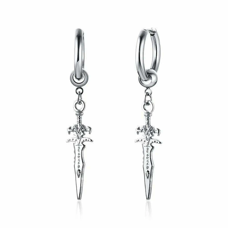Stainless Steel Four Pointed North Star Huggie Hoops Earrings For Men Piercing Or No Piercing Cross Jewelry Gift For Her Him - Image 14