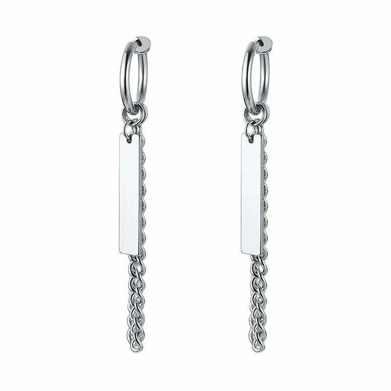Stainless Steel Four Pointed North Star Huggie Hoops Earrings For Men Piercing Or No Piercing Cross Jewelry Gift For Her Him - Image 20