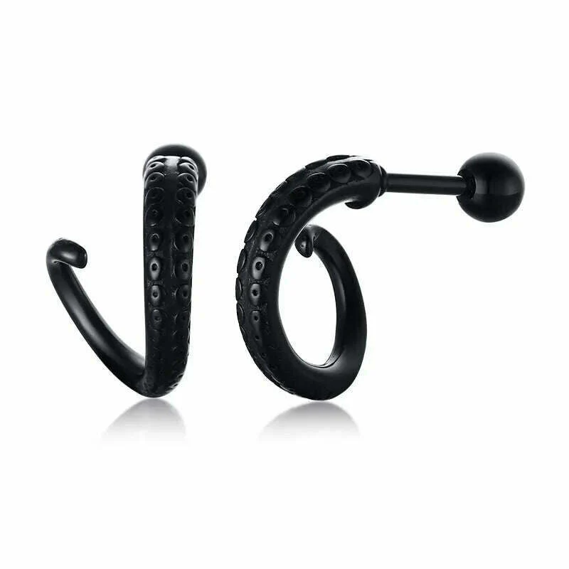 Stainless Steel Four Pointed North Star Huggie Hoops Earrings For Men Piercing Or No Piercing Cross Jewelry Gift For Her Him - Image 24