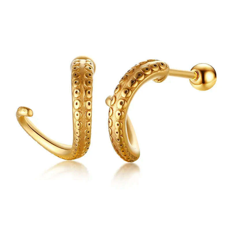 Stainless Steel Four Pointed North Star Huggie Hoops Earrings For Men Piercing Or No Piercing Cross Jewelry Gift For Her Him - Image 26