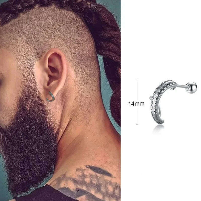 Stainless Steel Four Pointed North Star Huggie Hoops Earrings For Men Piercing Or No Piercing Cross Jewelry Gift For Her Him - Image 27