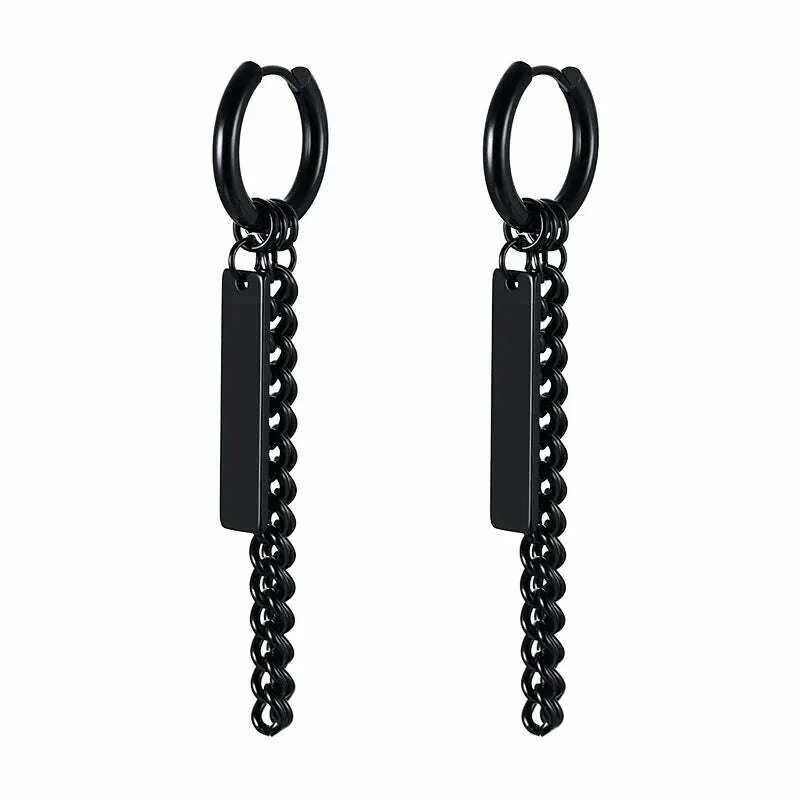 Stainless Steel Four Pointed North Star Huggie Hoops Earrings For Men Piercing Or No Piercing Cross Jewelry Gift For Her Him - Image 30