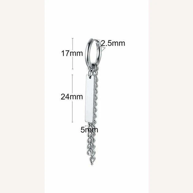 Stainless Steel Four Pointed North Star Huggie Hoops Earrings For Men Piercing Or No Piercing Cross Jewelry Gift For Her Him - Image 31