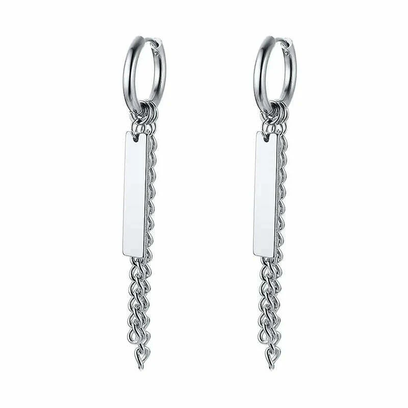 Stainless Steel Four Pointed North Star Huggie Hoops Earrings For Men Piercing Or No Piercing Cross Jewelry Gift For Her Him - Image 32