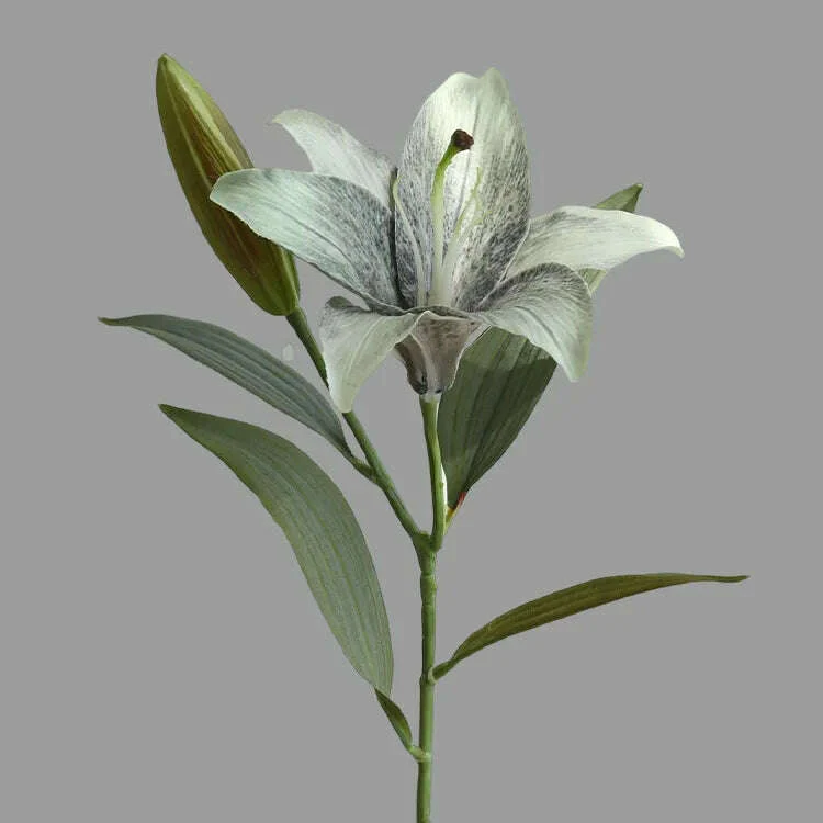 SunMade Retro Lily Branch Silk Artificial Flowers Home Decor Wedding dDecoration Flower Arrangement Accessaries Blue Flores Xmas - Image 10