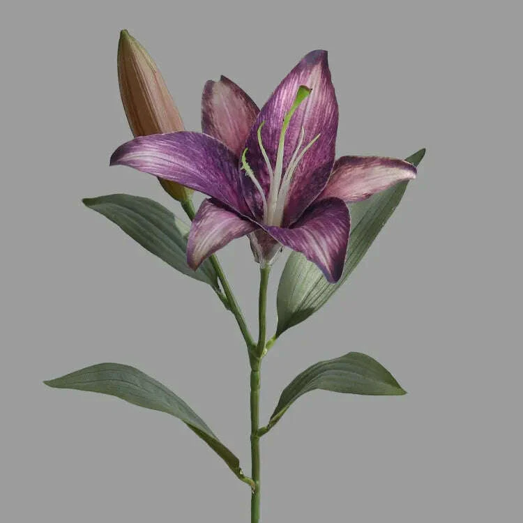 SunMade Retro Lily Branch Silk Artificial Flowers Home Decor Wedding dDecoration Flower Arrangement Accessaries Blue Flores Xmas - Image 9