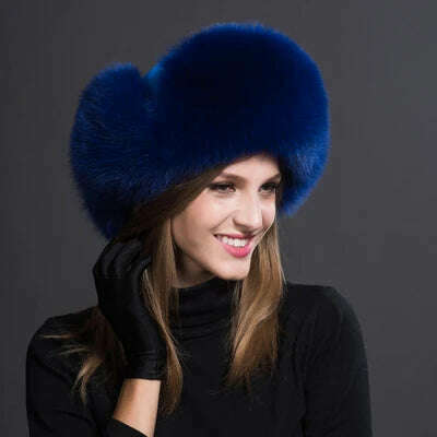 Women Natural Raccoon Fur Caps Ushanka Hats for Winter Thick Warm Ears Fashion Bomber Pom Pom Hat Lady Real Fox Fur Cap Pompon - Image 12