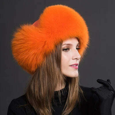 Women Natural Raccoon Fur Caps Ushanka Hats for Winter Thick Warm Ears Fashion Bomber Pom Pom Hat Lady Real Fox Fur Cap Pompon - Image 4