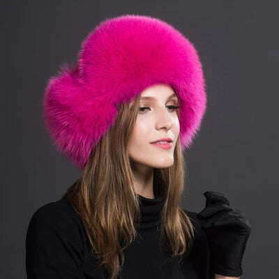 Women Natural Raccoon Fur Caps Ushanka Hats for Winter Thick Warm Ears Fashion Bomber Pom Pom Hat Lady Real Fox Fur Cap Pompon - Image 9