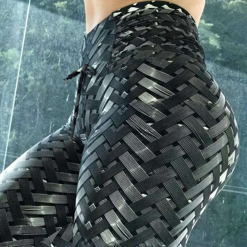 Women Yoga Sports Pants Push Up Pencil Pants Workout Water Droplets Leggings Fitness Print Gym Leggings Elastic Slim Pants Tight - Image 13