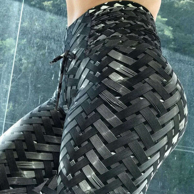 Women Yoga Sports Pants Push Up Pencil Pants Workout Water Droplets Leggings Fitness Print Gym Leggings Elastic Slim Pants Tight - Image 17