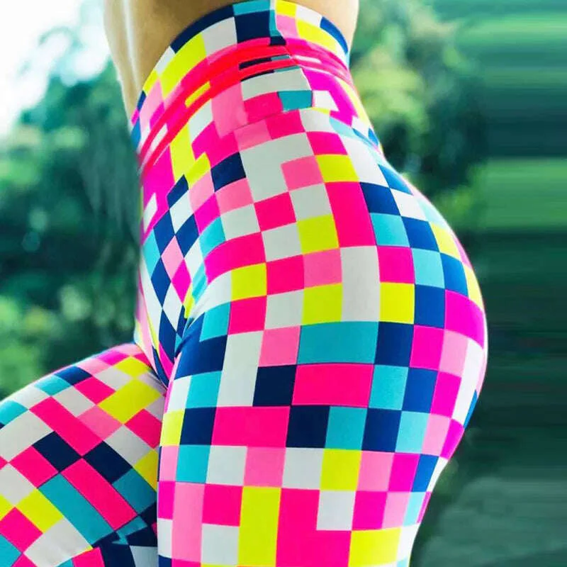 Women Yoga Sports Pants Push Up Pencil Pants Workout Water Droplets Leggings Fitness Print Gym Leggings Elastic Slim Pants Tight - Image 7